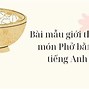 Giới Thiệu Món Phở Bằng Tiếng Nhật